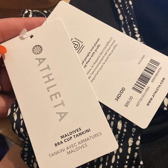 🖤 ATHLETA Maldives Tankini Top // Rice Pearls Black - Picture 10 of 11